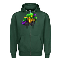 Sports Green loads of mardi gras truck Zipper Hoodie - AdoDesignShop