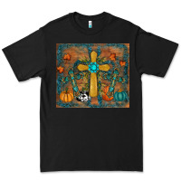 Black fall cross tumbler Premium Tee - RanaPortraitStore