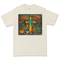Fall Cross Tumbler Premium Tee | Teevron