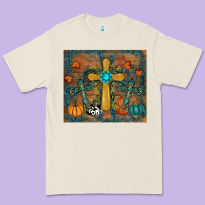 Fall Cross Tumbler Premium Tee Designed By Ranaportraitstore