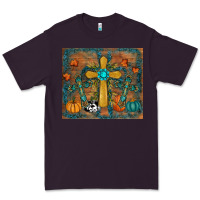 Plum fall cross tumbler Premium Tee - RanaPortraitStore
