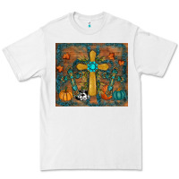 White fall cross tumbler Premium Tee - RanaPortraitStore