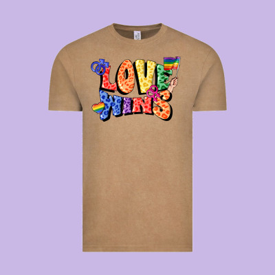 Love Wins Vintage Tee Designed By Fadigitalartstudio