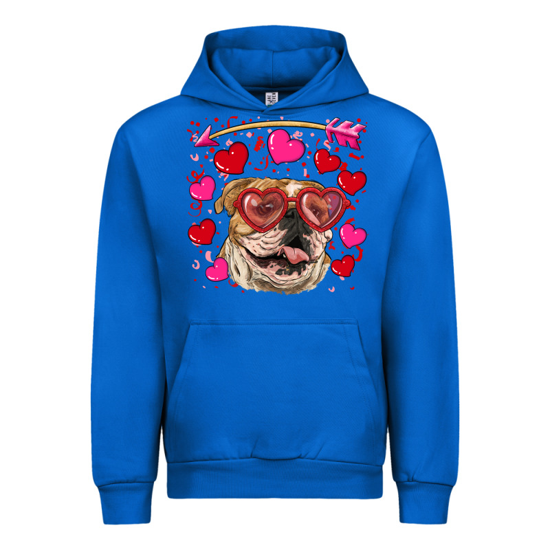 Valentine's Day  Brown English Bulldog Urban Hoodie by RanaPortraitStore | Teevron