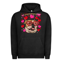 Pigment Black valentine's day  brown english bulldog Urban Hoodie - RanaPortraitStore