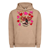 Pigment Burro valentine's day  brown english bulldog Urban Hoodie - RanaPortraitStore