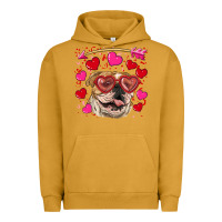 Pigment Peanut Butter valentine's day  brown english bulldog Urban Hoodie - RanaPortraitStore