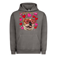 Pigment Tornado valentine's day  brown english bulldog Urban Hoodie - RanaPortraitStore