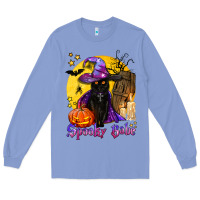 Colony Blue spooky babe black witch cat Long Sleeve Tee - BundleAndBundleShop
