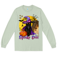 Matcha spooky babe black witch cat Long Sleeve Tee - BundleAndBundleShop