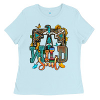 Baby Blue western wild soul Ladies Tee - OliviaCreatesArt