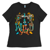Black western wild soul Ladies Tee - OliviaCreatesArt