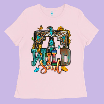 Western Wild Soul Ladies Tee Designed By Oliviacreatesart
