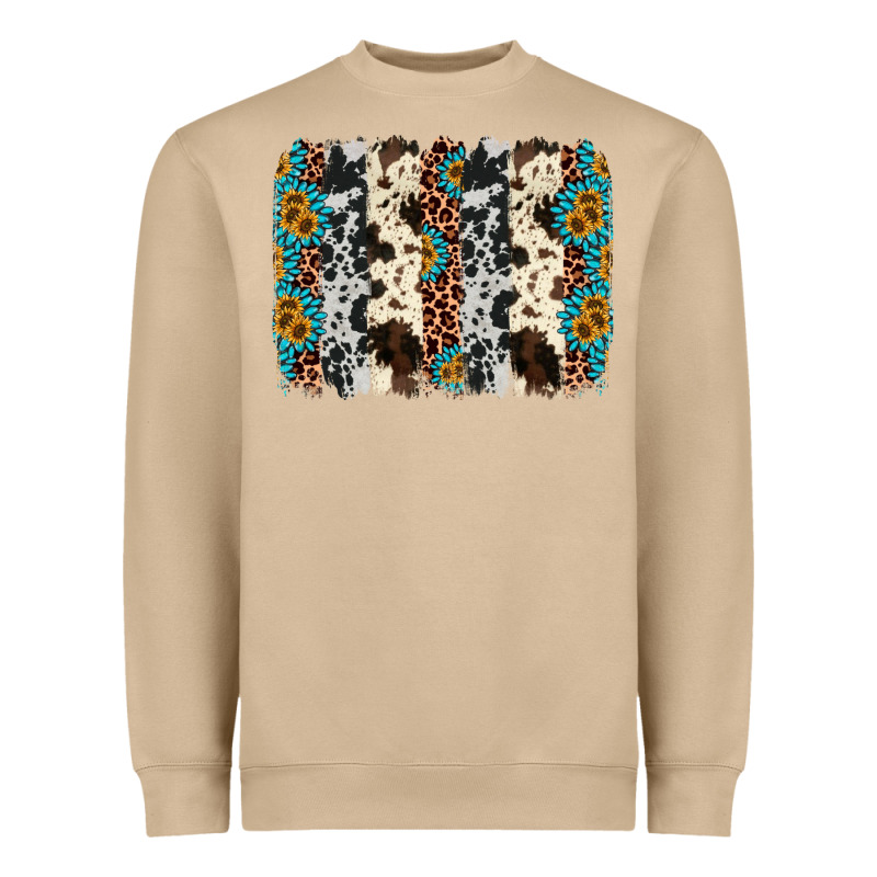 Cowhide Leopard Gemstone Brushstroke Heavyweight Sweatshirt by AdoDesignShop | Teevron