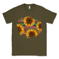 Army Green sunflower leopard serape patch Classic Tee - Jasminsmagicworld