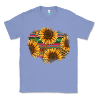 Colony Blue sunflower leopard serape patch Classic Tee - Jasminsmagicworld