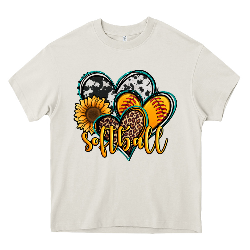 Softball Hearts Heavy Core Tee by Jasminsmagicworld | Teevron