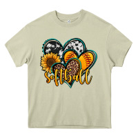 Mossy softball hearts Heavy Core Tee - Jasminsmagicworld