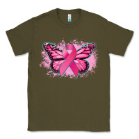 Army Green Cancer ribbon butterfly Cancer Awareness Classic Tee - HowdyJamesFarm