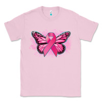 Bubblegum Pink Cancer ribbon butterfly Cancer Awareness Classic Tee - HowdyJamesFarm
