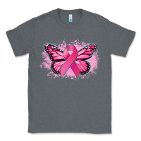 Charcoal Heather Cancer ribbon butterfly Cancer Awareness Classic Tee - HowdyJamesFarm