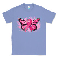 Colony Blue Cancer ribbon butterfly Cancer Awareness Classic Tee - HowdyJamesFarm