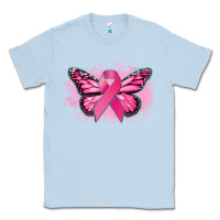 Dusty Blue Cancer ribbon butterfly Cancer Awareness Classic Tee - HowdyJamesFarm
