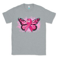 Heather Grey Cancer ribbon butterfly Cancer Awareness Classic Tee - HowdyJamesFarm