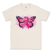Natural Cancer ribbon butterfly Cancer Awareness Classic Tee - HowdyJamesFarm