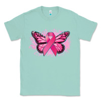 Seafoam Cancer ribbon butterfly Cancer Awareness Classic Tee - HowdyJamesFarm