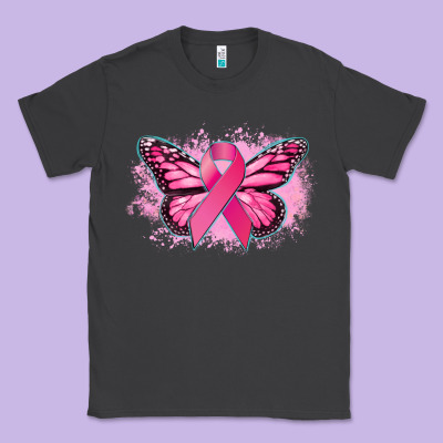 Cancer Ribbon Butterfly Cancer Awareness Classic Tee Designed By Howdyjamesfarm
