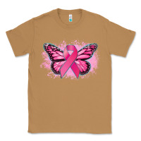Toasted Coconut Cancer ribbon butterfly Cancer Awareness Classic Tee - HowdyJamesFarm