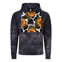 Cloud Black cowhide leopard sunflower seamless pattern Vintage Hoodie - BundleAndBundleShop