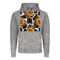 Cloud Rock cowhide leopard sunflower seamless pattern Vintage Hoodie - BundleAndBundleShop