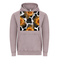 Vintage Zinc cowhide leopard sunflower seamless pattern Vintage Hoodie - BundleAndBundleShop