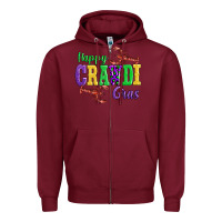 Burgundy happy mardi gras with lobster Zipper Hoodie - AdoDesignShop