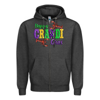 Charcoal Heather happy mardi gras with lobster Zipper Hoodie - AdoDesignShop