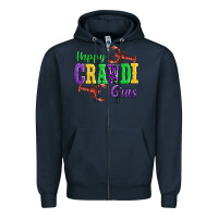 Navy happy mardi gras with lobster Zipper Hoodie - AdoDesignShop