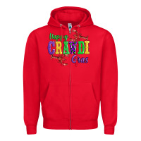 Red happy mardi gras with lobster Zipper Hoodie - AdoDesignShop