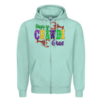 Seafoam happy mardi gras with lobster Zipper Hoodie - AdoDesignShop