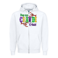White happy mardi gras with lobster Zipper Hoodie - AdoDesignShop
