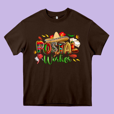 Cinco De Mayo Postal Worker Heavy Core Tee Designed By Cowgirlartshop