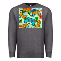 Charcoal Heather gaming controller Premium Sweatshirt - JahusDesignShop
