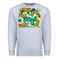 Heather Grey gaming controller Premium Sweatshirt - JahusDesignShop