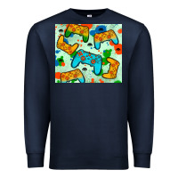 Navy gaming controller Premium Sweatshirt - JahusDesignShop