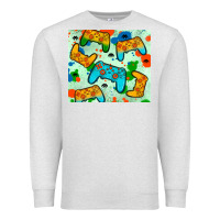 Oatmeal Heather gaming controller Premium Sweatshirt - JahusDesignShop