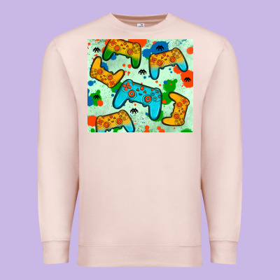 Gaming Controller Premium Sweatshirt Designed By Jahusdesignshop