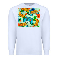White gaming controller Premium Sweatshirt - JahusDesignShop