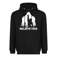 Black bigfoot t  shirt believe this t  shirt Heavyweight Hoodie - linhVisuals