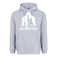 Heather Grey bigfoot t  shirt believe this t  shirt Heavyweight Hoodie - linhVisuals